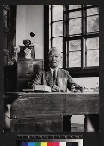 Portrait of man at desk, China, ca. 1930