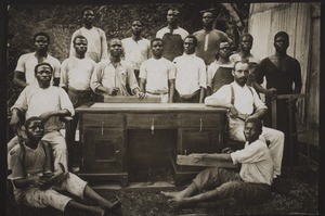Apprentices of the mission carpenters' shop, Duala, 6th Oct. 1909