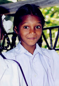 Kalrayan Hills, South India. Student at the D. M. Higher Secondary School, December 2000