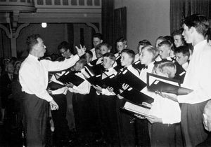 The boys choir of Vor Frelses church, meeting of representatives on 3-4/06/1959 in Vejle