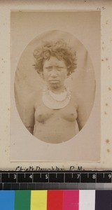 Portrait of chief's daughter, Port Moresby, Papua New Guinea, ca. 1890