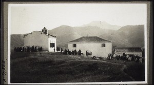 Chapel and pastor's house in Tschongmuktheu (in the background Treasure Mountain)