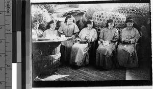 First group of Maryknoll Sisters sailing to Yeung Kong, Yeung Kong, China, ca. 1925