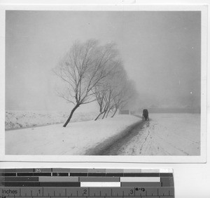 A snow scene in China, 1936