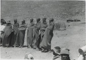 Boys who have just left the initiation school (Bathephu ethnic group)