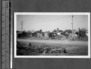 War damage, Nanjing, China,1938