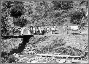 Path and border river, Kilema, Tanzania, ca.1901-1910