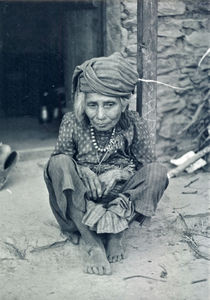 Gorkha District. Nepali woman, the neighbour of UMN Missionary and School Teacher, Tove Madsen