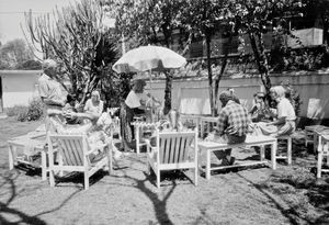 Den Norske Skole, Kathmandu, Nepal. Formiddagskaffe på skolen, 1991