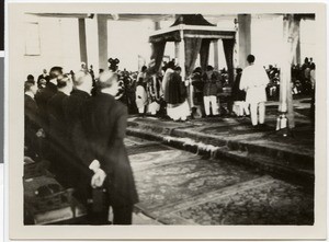 Dais of the Emperor and honored guests, Addis Abeba, Ethiopia, 1930