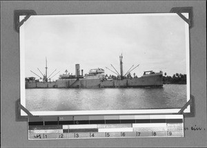 Steamer in the harbour, Dar es Salaam, Tanzania, ca.1929-1930