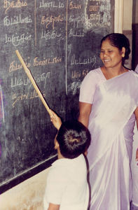 Chennai, Tamil Nadu, South India. The Headmistress Mary Jothi Bai, Park Town Mission High Schoo