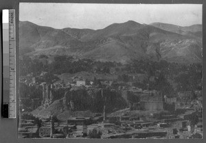 Village and hills of Ing Tai, Fujian, China, ca. 1910