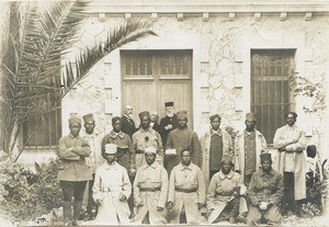 Baptism of Malagasy soldiers by Rev. Emile Lenoir