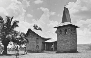 Karagwe Diocese, Tanzania. Nkwenda Bible School, started in 1982. The three year Evangelist Edu