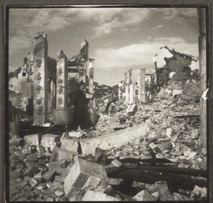 Bomb damage in Laolung in December 1938