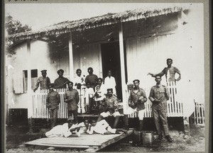 Christian soldiers from Puruk Tjahu in front of our rest house