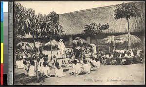 Children being taught for First Communion, Kisubi, Uganda, ca.1920-1940