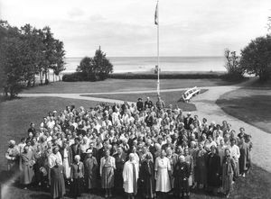 Deltagerne til L.M.F. (Lærernes Missions Forening)'s 40 års fest på Nyborg Strand 3. - 7. august 1942