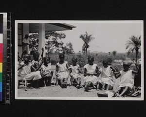 School girls spinning, Sierra Leone, 12 March, 1935