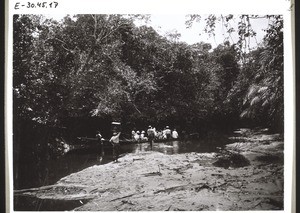 Reise im Urwald in einem Kreck bei Ebbe (Kamerun)