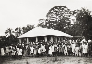 Crowd at church opening, Nigeria, ca. 1936