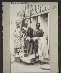 Gold Coast; women pounding maize