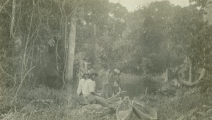 Landing stage in Lambarene, Gabon