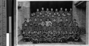 Group portrait of school children, Yeung Kong, China, ca.1920