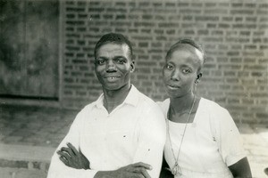 Student of the Bible school of Oyem, with his wife, in Gabon