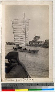 Chinese freight boat, Jiangsu, China, ca.1905-1915