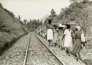 Camp of guides, in Cameroon