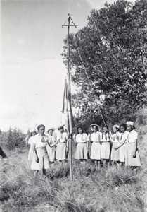 Girls guides at the camp of Ankaratra, in Madagascar