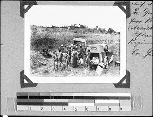 A car being repaired, Nyasa, Tanzania, 1934