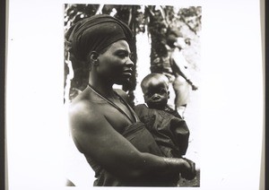 Cameroon, Grassfields, a well-born mother and her child