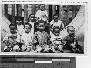 Children from the orphanage at Liantan, China, 1936