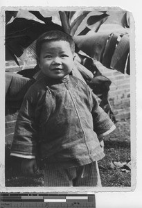 A child at the orphanage at Luoding, China, 1935