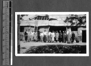 Staff of rice kitchen for refugees at Ginling College, Nanjing, China, ca.1937-1938