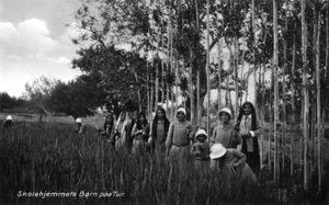 Mission to the Orient. The children of the boarding house for school children are on excursion