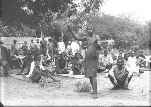 African dancer, Ricatla, Mozambique, ca. 1896-1911