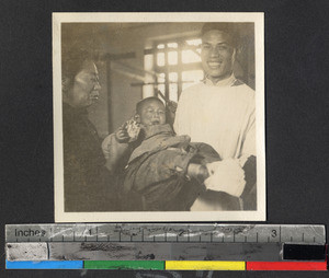 Chinese baby in a hospital, Shanghai, China, ca.1925