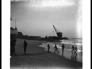 Africans playing on the beach in Accra