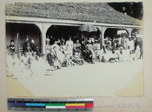 Queen Ranavalona III with guests, Mahazoarivo, Antananarivo, Madagascar, 1896