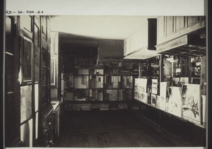 Interior of the Basel Mission Bookshop in Accra, Gold Coast, West Africa