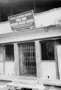 Madras/Chennai, South India. Park Town Mission High School (PTMS) - The old building before dem