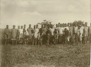 The 'standards' Lukona school. A group of pupils at work