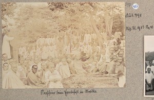 Belated celebration at the harvest home in Mwika, Mwika, Tanzania, ca.1911-1913