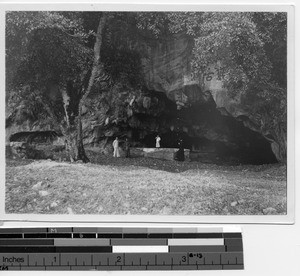 A cave in the marble mountains at Dongan, China, 1936