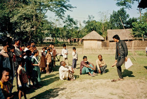 Danish Bangladesh Leprosy Mission/ DBLM, 25th November 1991. Health teaching by Dr. Delowar Hus