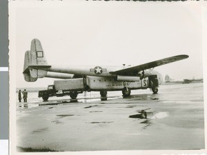 A Truck Offloading Supplies from a United States Air Force Supply Plane, Frankfurt, Germany, ca.1948-1952